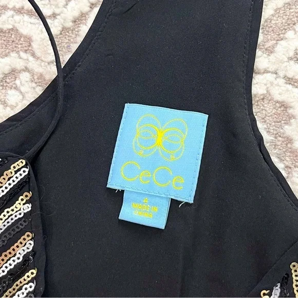 NWT CeCe Sequin Stripe Slip Dress - Picture 15 of 16